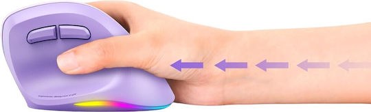 Meetion MT-BTM010R Wireless Ergonomic Mouse Purple