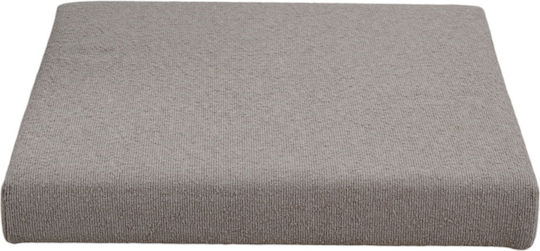 Stool For Living Room Collapsible With Storage Space Upholstered with Fabric Beige Brown Color 40x40x38cm