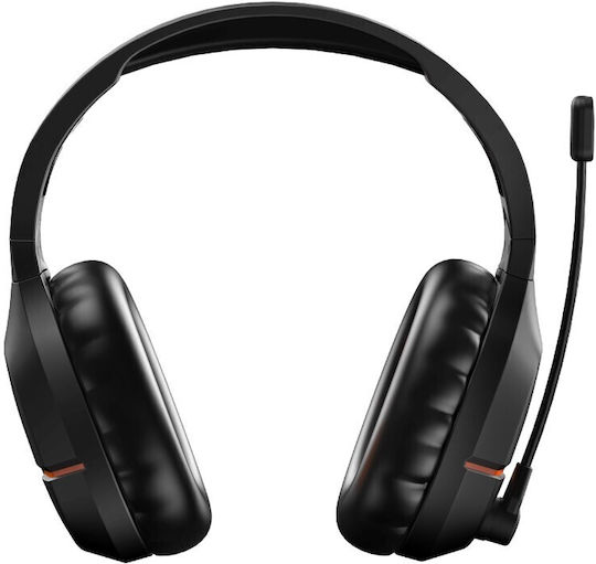 Meetion BTH011 Ασύρματο Over Ear Gaming Headset με σύνδεση Bluetooth / USB Black Orange
