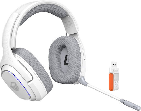 Meetion BTH012 Wireless Over Ear Gaming Headset with Connection Bluetooth / USB White