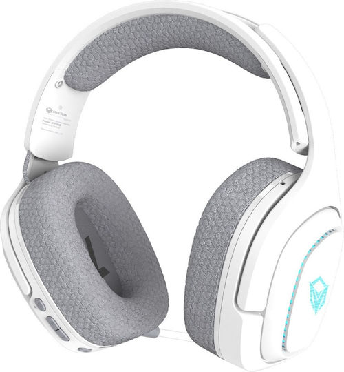 Meetion BTH012 Ασύρματο Over Ear Gaming Headset με σύνδεση Bluetooth / USB Λευκό for PC / PS4 / PS5