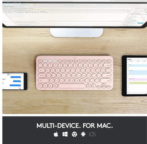 Logitech K380 for Mac Wireless Bluetooth Keyboard Only English US Pink
