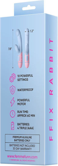 FemmeFunn Δονητής Rabbit Γαλάζιος