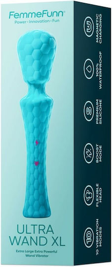 FemmeFunn Vibrator Massage 29cm Türkis
