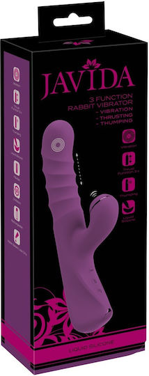 Javida 3 Function Δονητής Rabbit με Απομακρυσμένο Έλεγχο 23.7cm Μωβ