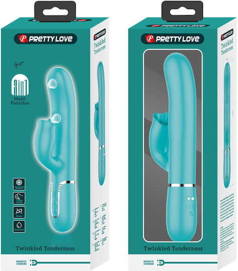 Pretty Love Rabbit Vibrator Licking Aqua Green Κωδικός Προϊόντος D-238295