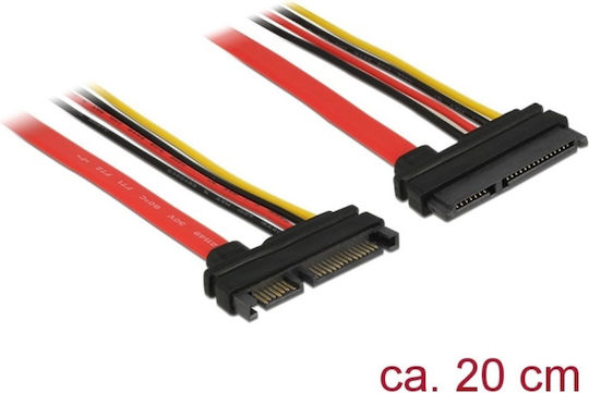 DeLock 22-Pin SATA III to 22-Pin SATA III Cable 0.2m Multicolour (84362)