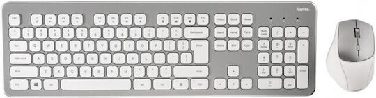 HAMA KMW700 Fără fir Set tastatură și mouse Engleză US Alb