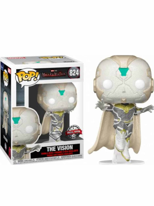 Funko Поп! Marvel: WandaVision - The Vision (Диамантен блясък) (Диамантен блясък) 824 Люлееща се глава Специално издание