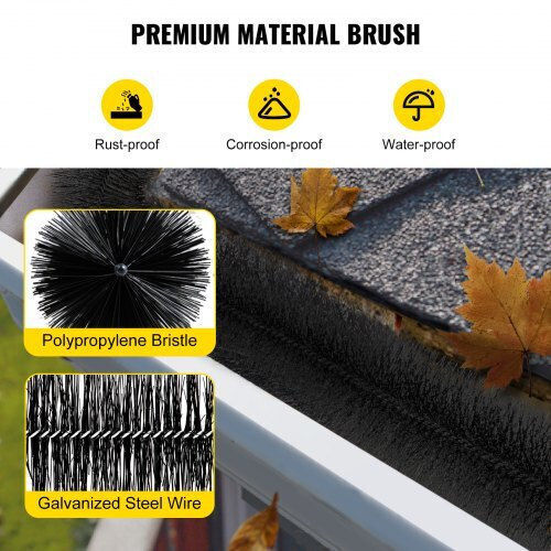 Vevor Metallic Chimney Cleaning Brush Round with Diameter 109.982mm