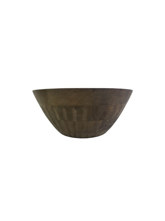 Nakaro Wood Wooden Salad Bowl Brown 35x35x15cm