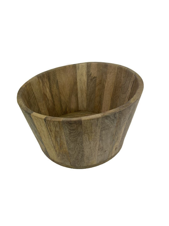 Nakaro Wood Wooden Salad Bowl Brown 40x40cm