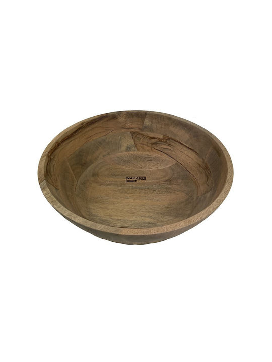 Nakaro Wood Wooden Salad Bowl Brown 45x45x20cm