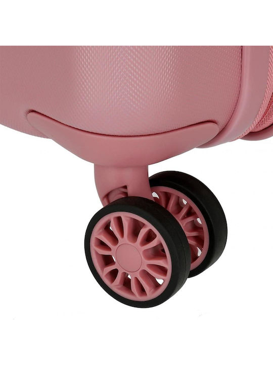 Movom Large Hard Pink Suitcase with 4 Wheels Height 80cm