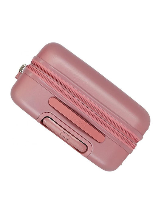 Movom Large Hard Pink Suitcase with 4 Wheels Height 80cm