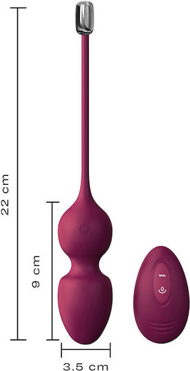 Dorcel Ασύρματες Κολπικές Μπάλες με Δόνηση Remote Controlled Silicone Vibrating Kegel Balls Purple