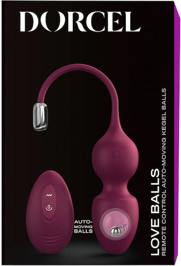 Dorcel Ασύρματες Κολπικές Μπάλες με Δόνηση Remote Controlled Silicone Vibrating Kegel Balls Purple