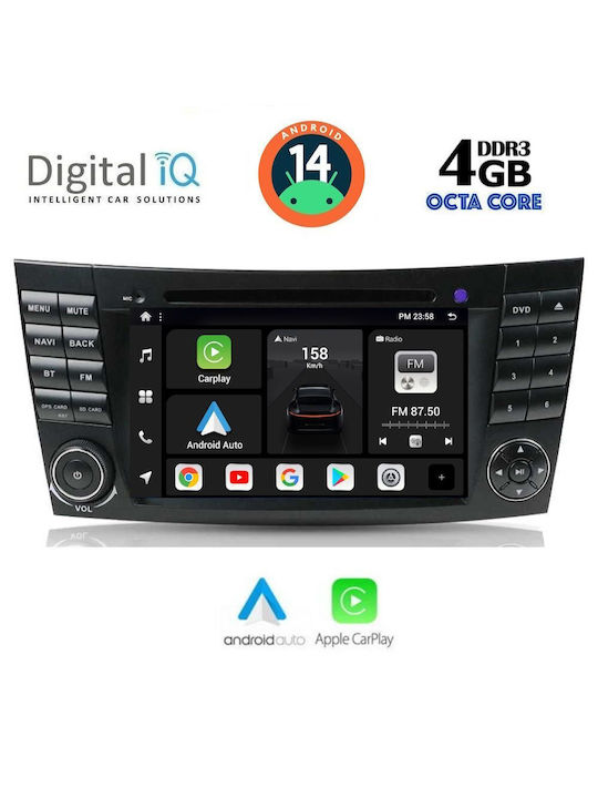 Digital IQ Ηχοσύστημα Αυτοκινήτου για Mercedes-Benz E Class / CLS Class 2003-2009 (Bluetooth/USB/AUX/WiFi/GPS/Apple-Carplay/Android-Auto) με Οθόνη Αφής 7"