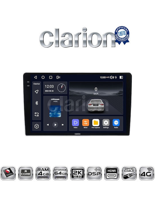 Clarion Sistem Audio Auto pentru Kia Sportage 2004>2010 (Bluetooth/USB/WiFi/GPS/Apple-Carplay/Android-Auto)
