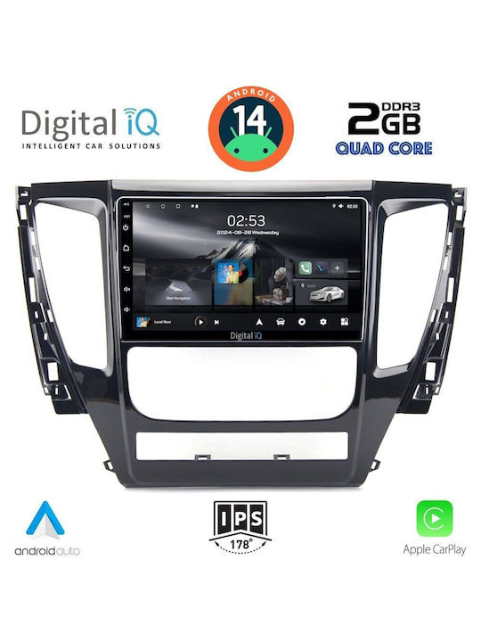 Digital IQ Sistem Audio Auto pentru Mitsubishi Pajero 2013-2020 (Bluetooth/USB/AUX/WiFi/GPS/Apple-Carplay/Android-Auto) cu Ecran Tactil 9"