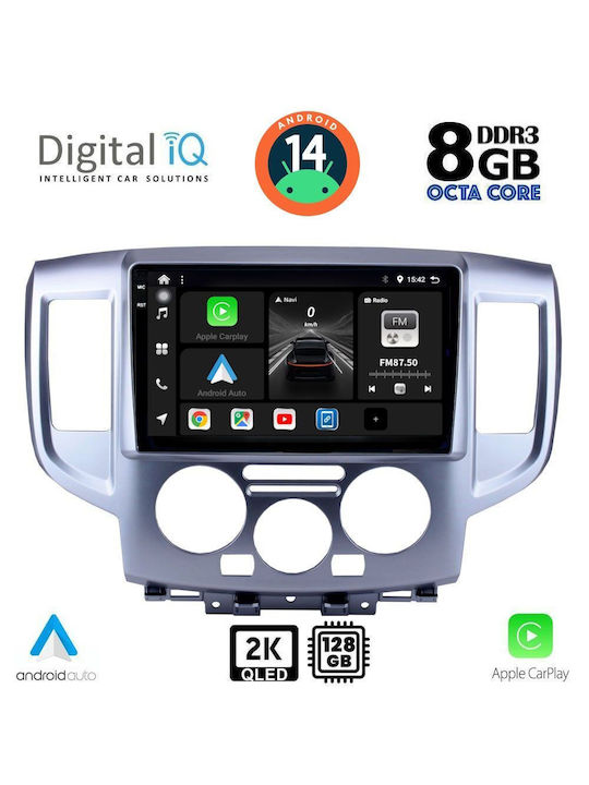 Digital IQ Ηχοσύστημα Αυτοκινήτου για Nissan NV200 2009 (Bluetooth/USB/AUX/WiFi/GPS/Apple-Carplay/Android-Auto) με Οθόνη Αφής 9"