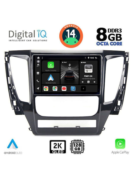 Digital IQ Car Audio System for Mitsubishi Pajero 2013-2020 (Bluetooth/USB/AUX/WiFi/GPS/Apple-Carplay/Android-Auto) with Touch Screen 9"