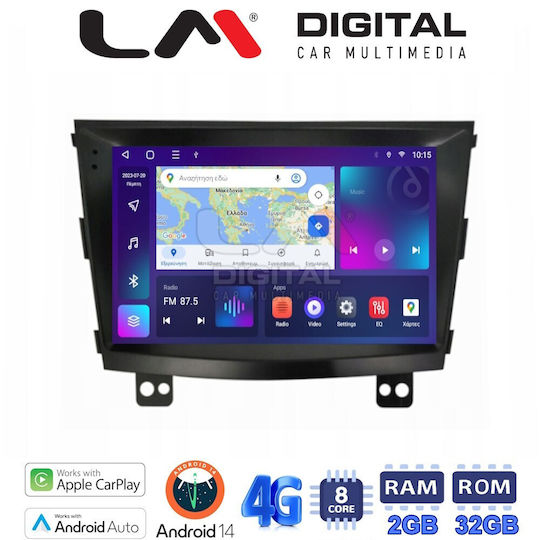 LM Digital Car Audio System for Ssangyong Tivoli Tivoli / XVL 2015 - 2019 (Bluetooth/USB/AUX/WiFi/GPS/Apple-Carplay/Android-Auto) with Touch Screen 9"