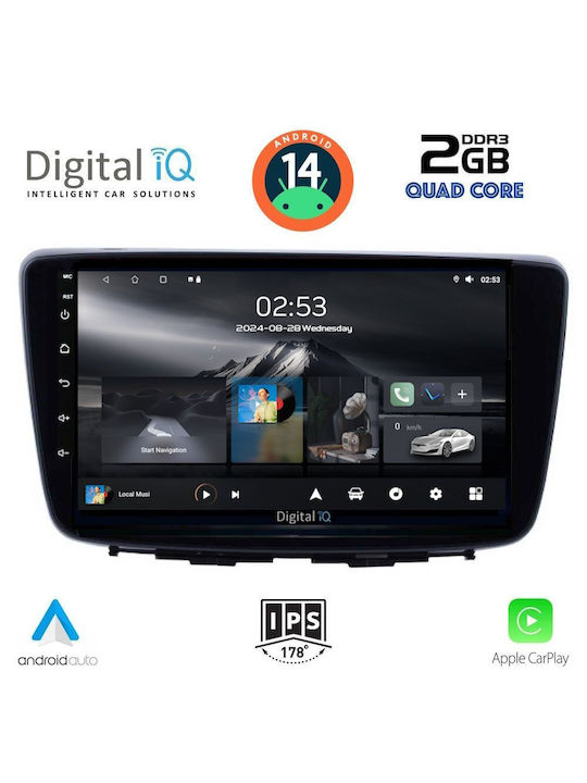 Digital IQ Car Audio System for Suzuki Baleno 2016-2022 (Bluetooth/USB/AUX/WiFi/GPS/Apple-Carplay/Android-Auto) with Touch Screen 9"