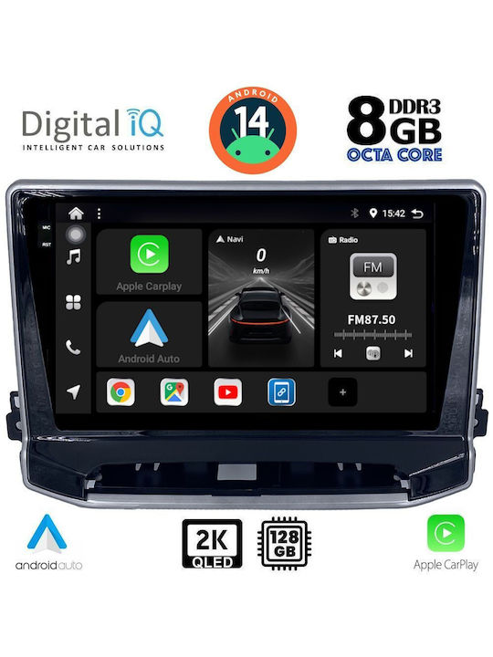 Digital IQ Car Audio System for Jeep Compass 2022 (Bluetooth/USB/AUX/WiFi/GPS/Apple-Carplay/Android-Auto) with Touch Screen 10"