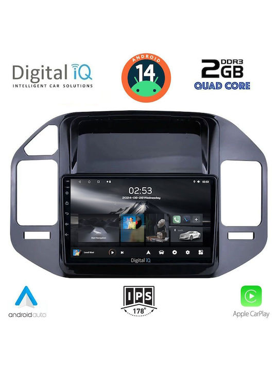 Digital IQ Car Audio System for Mitsubishi Pajero 1999-2006 (Bluetooth/USB/AUX/WiFi/GPS/Apple-Carplay/Android-Auto) with Touch Screen 9"