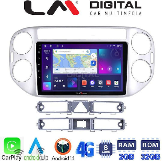 LM Digital Sistem Audio Auto pentru Volkswagen Tiguan / Golf Plus 2007--2016 (Bluetooth/USB/WiFi/GPS/Apple-Carplay/Android-Auto) cu Ecran 9"