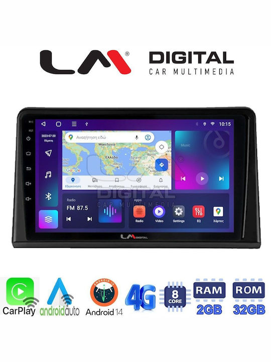 LM Digital Car Audio System for Renault Express 2023 > (Bluetooth/USB/WiFi/GPS/Apple-Carplay/Android-Auto)