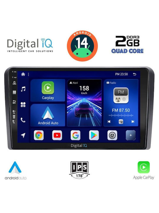 Digital IQ Car Audio System for Nissan Navara 2006-2011 with Clima (Bluetooth/USB/AUX/WiFi/GPS/Apple-Carplay/Android-Auto) with Touch Screen 9"