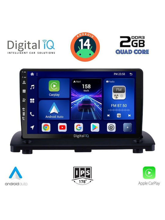 Digital IQ Car Audio System for Volvo XC 90 2002-2014 (Bluetooth/USB/AUX/WiFi/GPS/Apple-Carplay/Android-Auto) with Touch Screen 9"