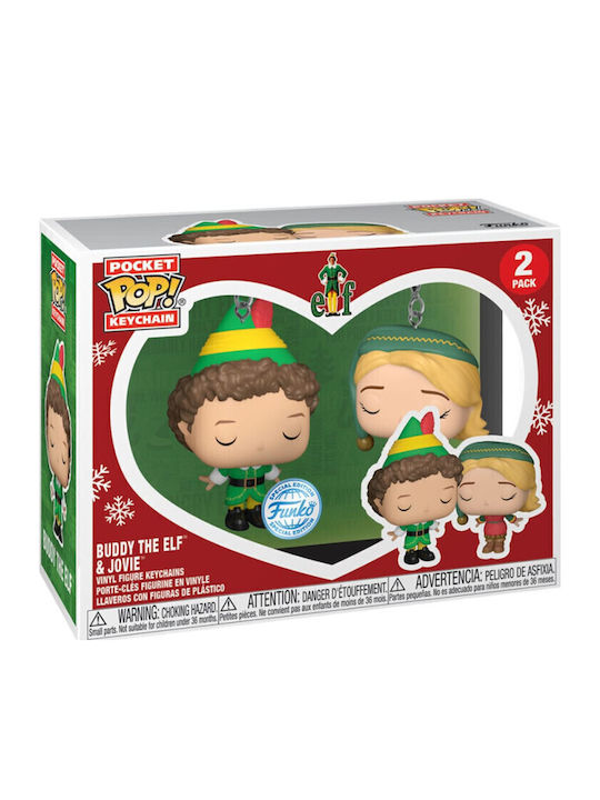 Funko Pocket Pop! Ключодържател Филми: Buddy the Elf & Jovie 2-Pack Фигури Специално издание 2бр