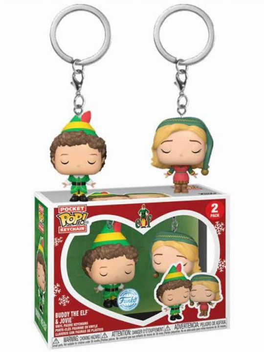 Funko Pocket Pop! Ключодържател Филми: Elf - Buddy the Elf & Jovie 2-Pack Фигури Специално издание 2бр