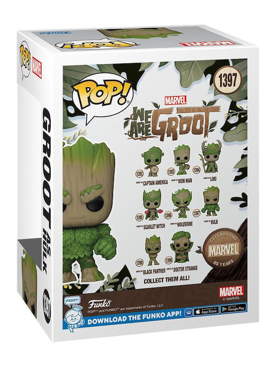 Funko Pop! Marvel: Wir sind Groot - Groot als Hulk 1397 Wackelkopf