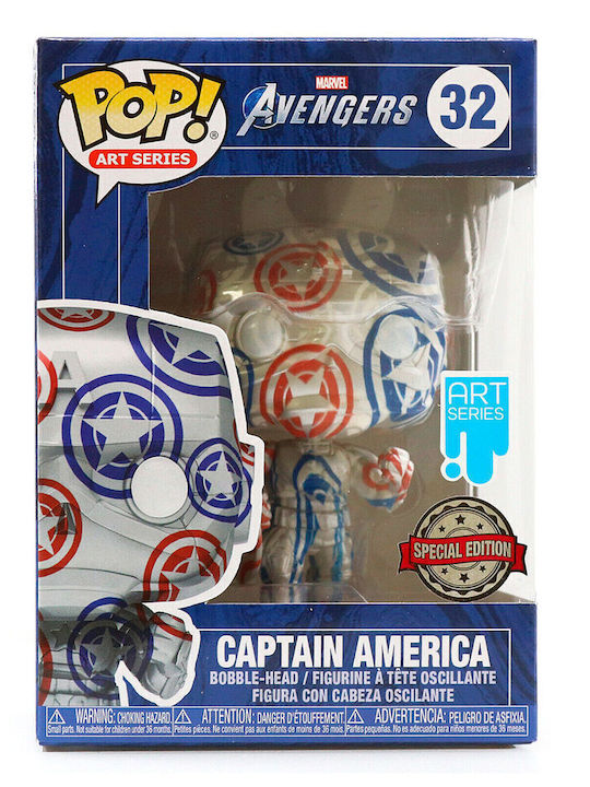 Funko Pop! Bobble-Head Marvel: Avengers - Captain America 32 Special Edition