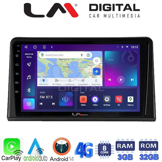 LM Digital Car Audio System for Renault Express 2023 > (Bluetooth/USB/WiFi/GPS/Apple-Carplay/Android-Auto)