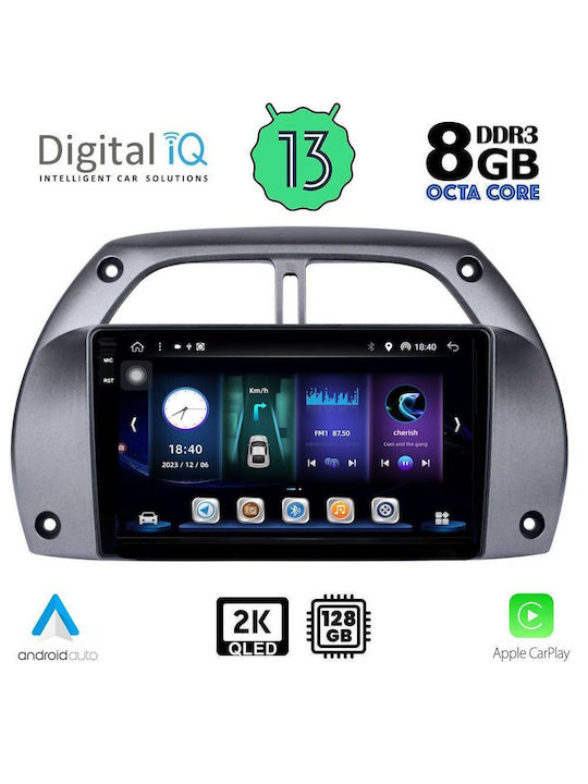 Digital IQ Автомобилна Аудио Система за Toyota РАВ 4 2000-2006 с КЛИМАТИК (Блутут/USB/AUX/WiFi/GPS/Apple-Carplay/Android-Auto) с Тъчскрийн 9"