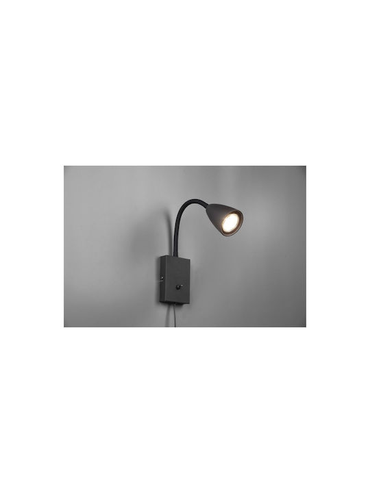 Trio Lighting Wanda Single Spot with Socket GU10 in Black Color