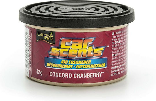 California Scents Air Freshener Can Console/Dashboard Car Scents Concord Cranberry 42gr