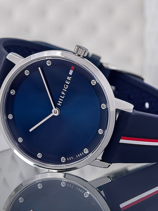 Pippa Women's Watch with Blue Rubber Strap