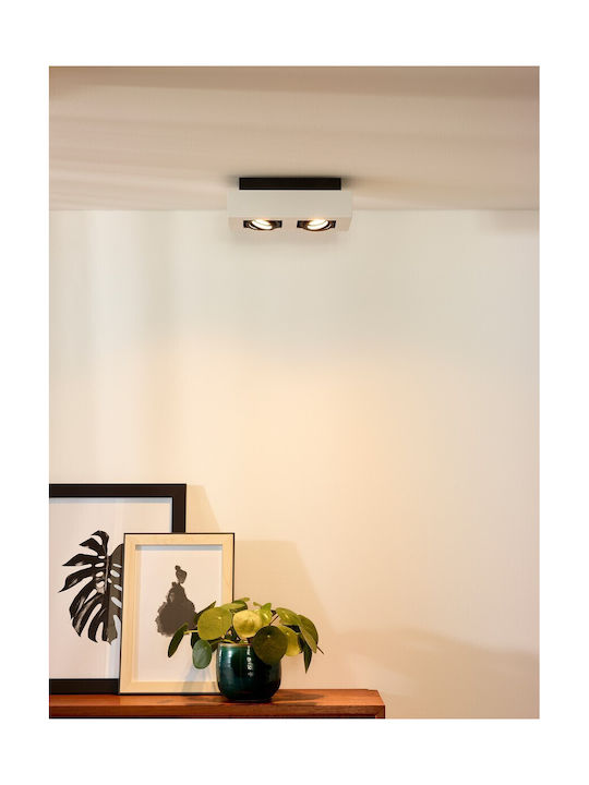 Lucide Lightning Xirax Double Spot with Socket GU10 in White Color