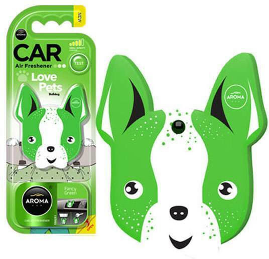 Aroma Car Αρωματική Καρτέλα Κρεμαστή Αυτοκινήτου Dog Fancy Green