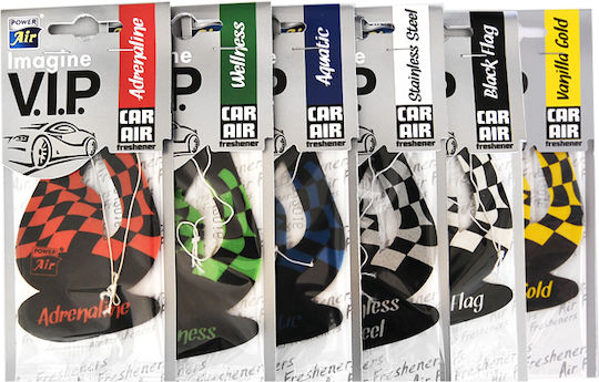 Power Air Car Air Freshener Tab Pendand VIP Imagine Black Flag
