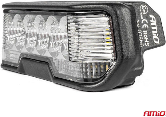 AMiO Rectangleς Waterproof Headlights Car LED Universal 12 / 24V 31W 16.3cm with White Lighting 1pcs