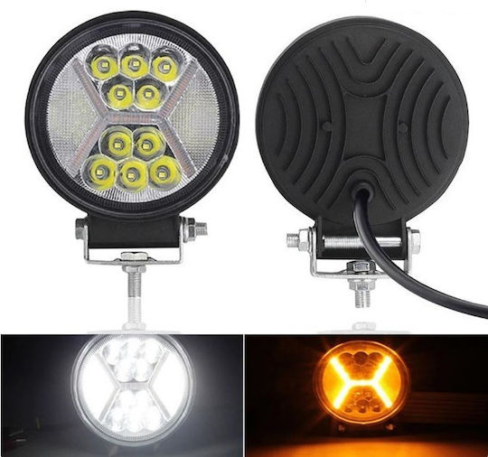 Raistar Rundς Scheinwerfer Auto LED 27W 11.5cm mit Weiß Beleuchtung 1Stück