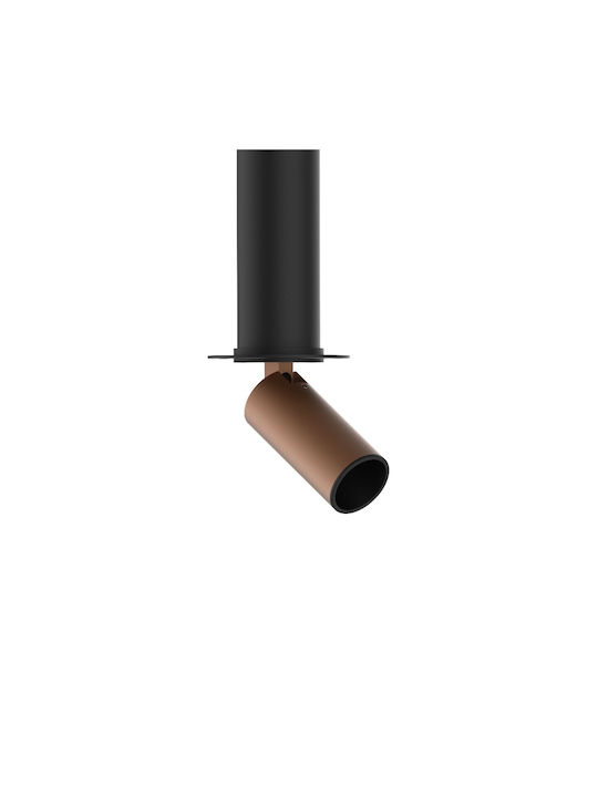 VK Lighting Μονό LED Θερμό Λευκό Σποτ σε Μπρούτζινο Χρώμα
