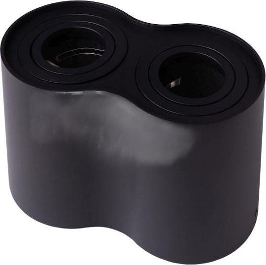 Eco Light Doppel Spot mit Fassung GU10 in Schwarz Farbe